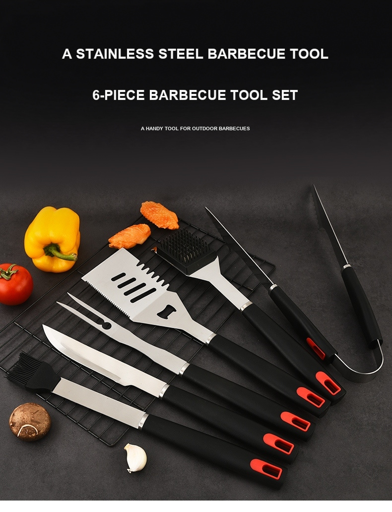 BBQ-PP01 six-piece BBQ grilling tool set