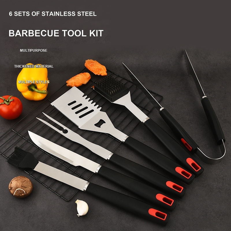 6-Piece BBQ Tool Set with PP Handles - BBQ-PP01