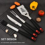 BBQ-PP01 6-piece BBQ grilling tool set with PP handles