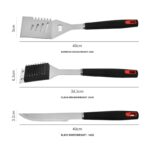 BBQ-PP01 black PP handle barbecue tools and carry bag detail