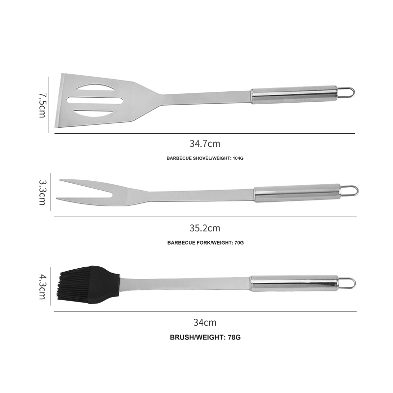 Stainless Steel BBQ Tool Kit in Carry Bag – BBQ-SS01 product photograph 3
