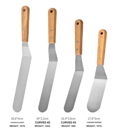 SP-W01R wood-handle icing spatula range, product photograph 3