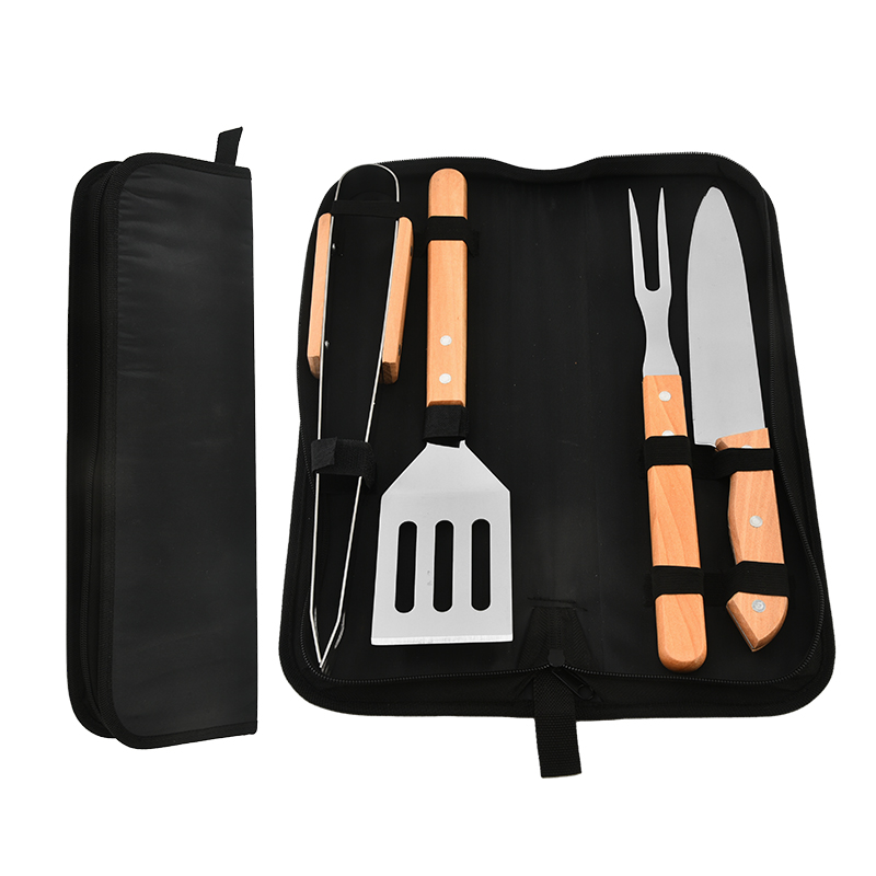 4-Piece Portable BBQ Tool Set with Bag – KF-W02R product photograph 5