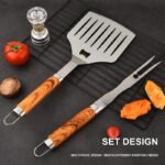 4-Piece Wood Handle BBQ Tool Set – BBQ-SC001 image 2