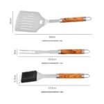 4-Piece Wood Handle BBQ Tool Set – BBQ-SC001 image 3
