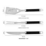 4-Piece Black Handle BBQ Tool Set – BBQ-SC002 image 3