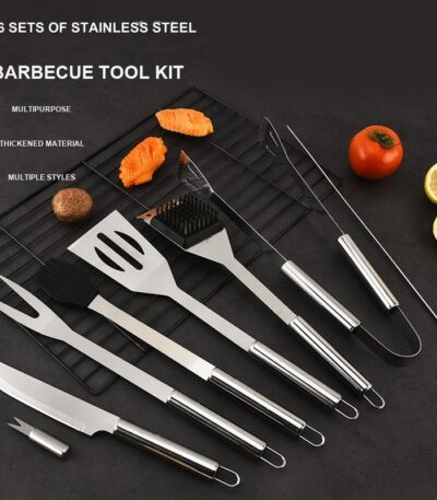 16-Piece Stainless Steel BBQ Tool Set – BBQ-SS04 image 1