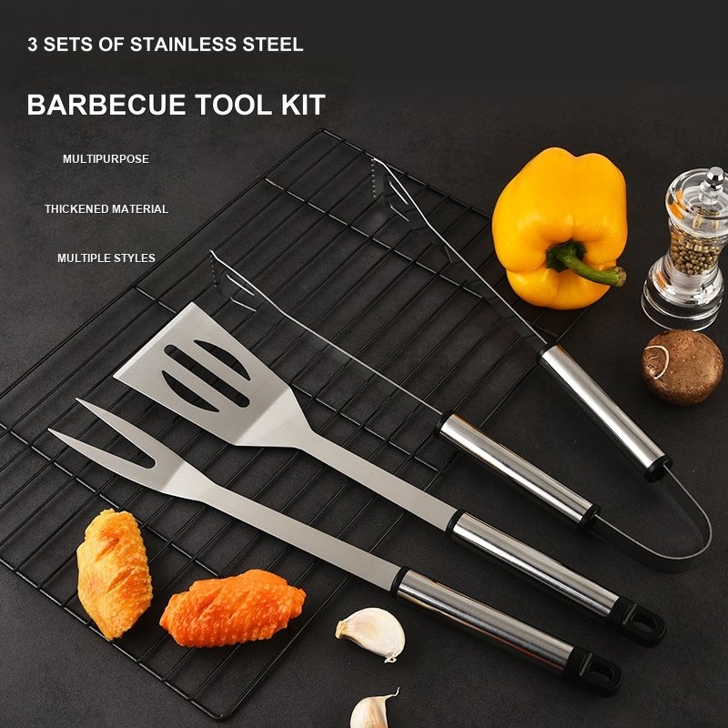 3-Piece Stainless Steel BBQ Tool Set – BBQ-SS06 image 1