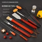 10-Piece Wood Handle BBQ Tool Set – BBQ-WH003 image 1