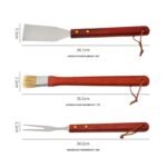 10-Piece Wood Handle BBQ Tool Set – BBQ-WH003 image 3