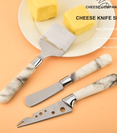 CP02 marble-pattern handle cheese tools, product photograph 1