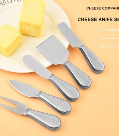 5-Piece Stainless Steel Cheese Knife Set – CSS07 image 1