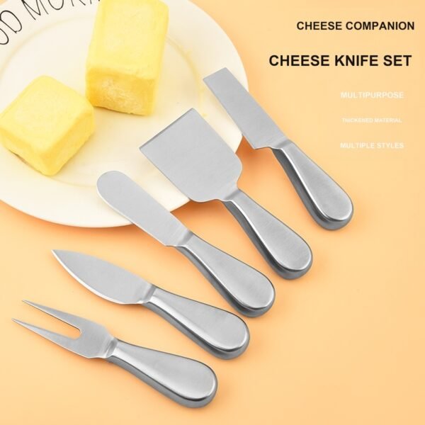 5-Piece Stainless Steel Cheese Knife Set – CSS07 image 1