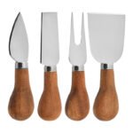 4-Piece Rounded Wood Handle Cheese Knife Set – CW06R image 5