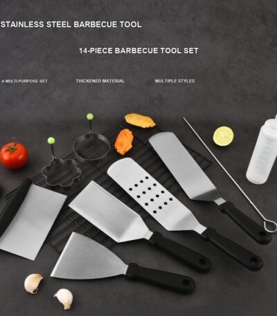 14-Piece Griddle and BBQ Spatula Tool Set – SP-BP001 image 1