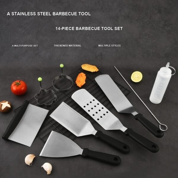 14-Piece Griddle and BBQ Spatula Tool Set – SP-BP001 image 1